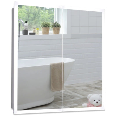 LED Illuminated Bathroom Mirror Cabinet Warm & Cold LED's Lyra CABM27 Size-70Hx65Wx15Dcm - Slight Second - Mood Living