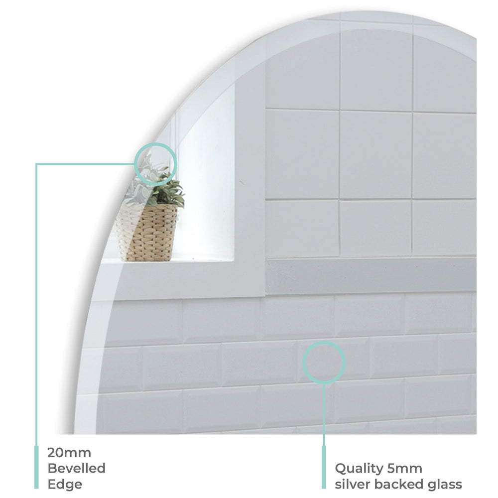 
                  
                    Diana Modern Oval Bathroom Wall Mirror 2 Sizes 50Hx40Wcm and 70Hx50Wcm - Mood Living 
                  
                