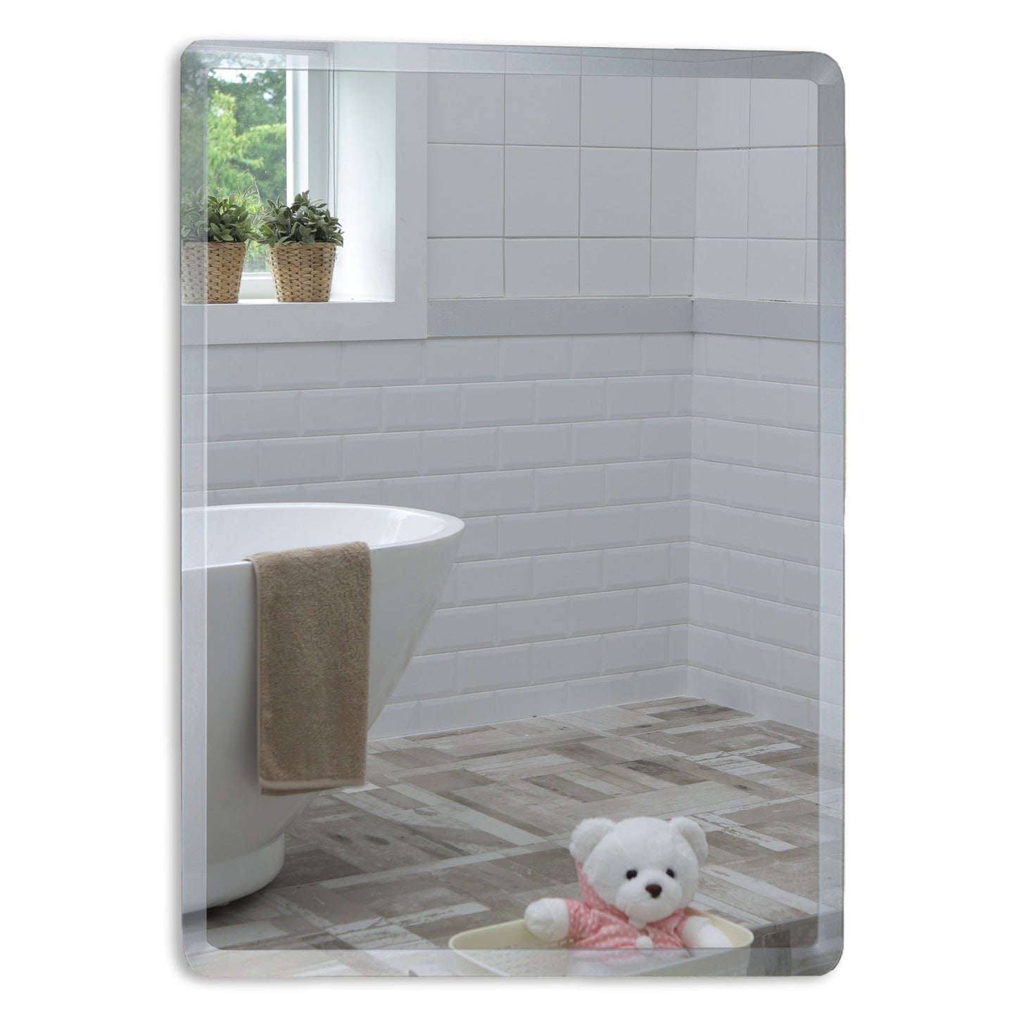 Amy Bathroom Wall Mirror: 3 Sizes 70Hx50Wcm, 60Hx43Wcm, 50Hx40Wcm - Mood Living 
