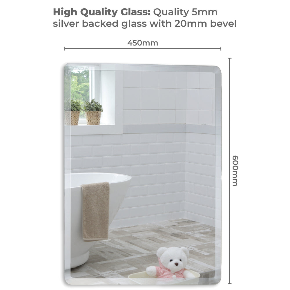 
                  
                    Amy Bathroom Wall Mirror: 3 Sizes 70Hx50Wcm, 60Hx43Wcm, 50Hx40Wcm - Mood Living 
                  
                