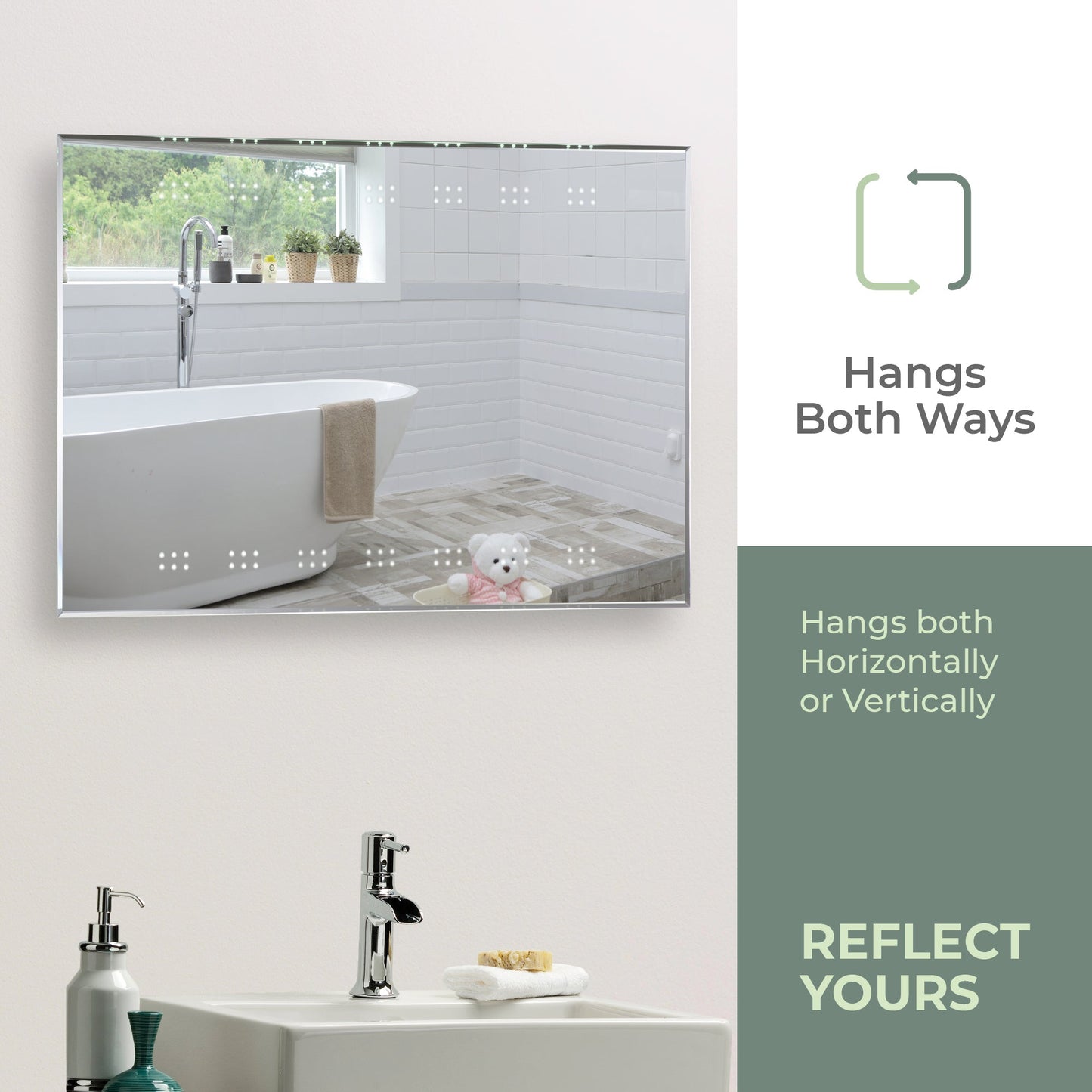 
                  
                    Galaxy LED Illuminated Bathroom Wall Mirror: Size-80Hx60Wx5Dcm YJ2535H
                  
                