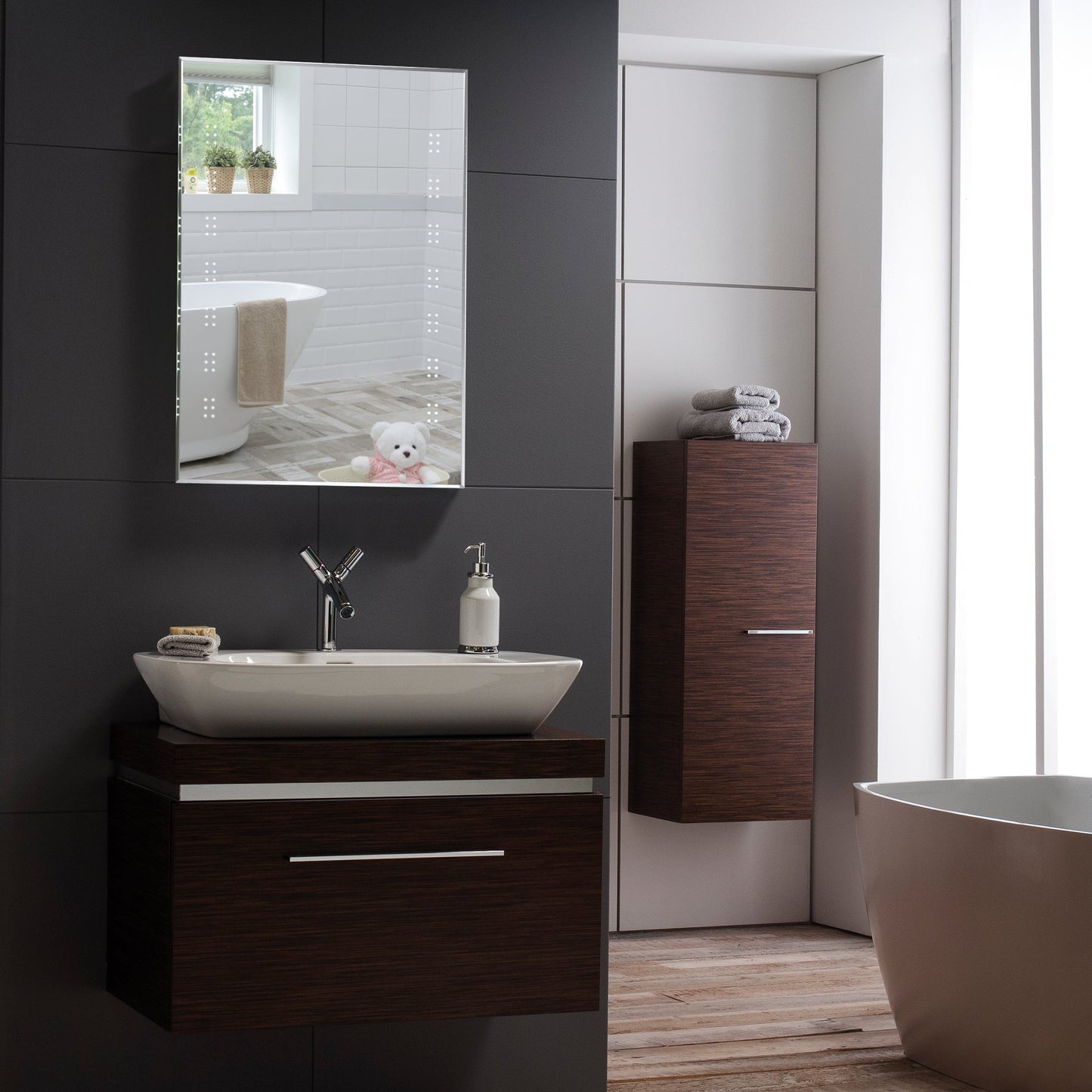 
                  
                    Galaxy LED Illuminated Bathroom Wall Mirror: Size-80Hx60Wx5Dcm YJ2535H
                  
                