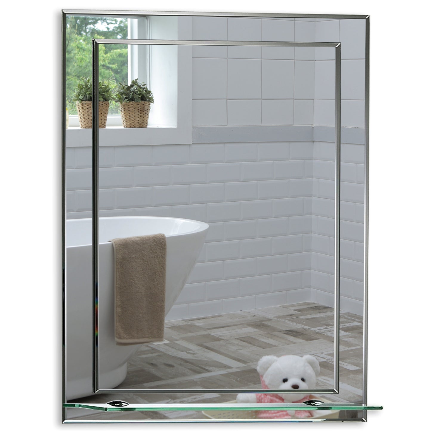 
                  
                    Bathroom mirror with shelf
                  
                