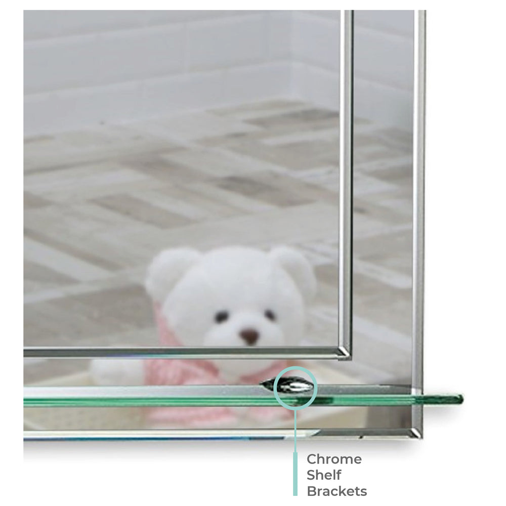 
                  
                    Iowa Rectangular Bathroom Mirror with Shelf 3 Sizes 70Hx50Wcm, 60Hx43Wcm, 50Hx40Wcm
                  
                