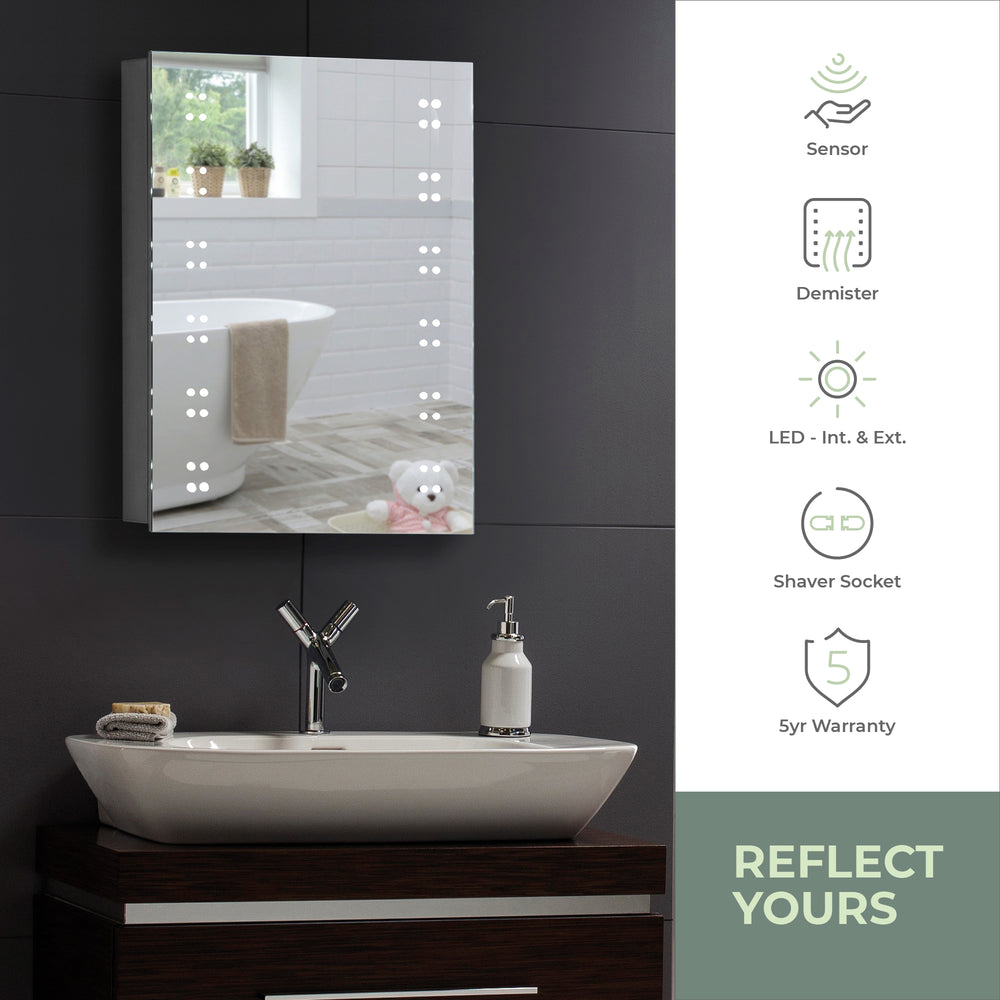 
                  
                    Altair LED Illuminated Bathroom Mirror Cabinet CABM16 Size-70Hx50Wx15Dcm
                  
                