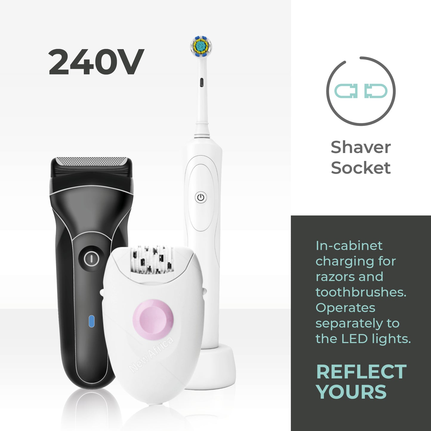 
                  
                    LED Illuminated Bathroom Mirror Cabinet CABM20 Size 60Hx65Wx13.5Dcm Slight Second, Packaging Worn - Mood Living 
                  
                