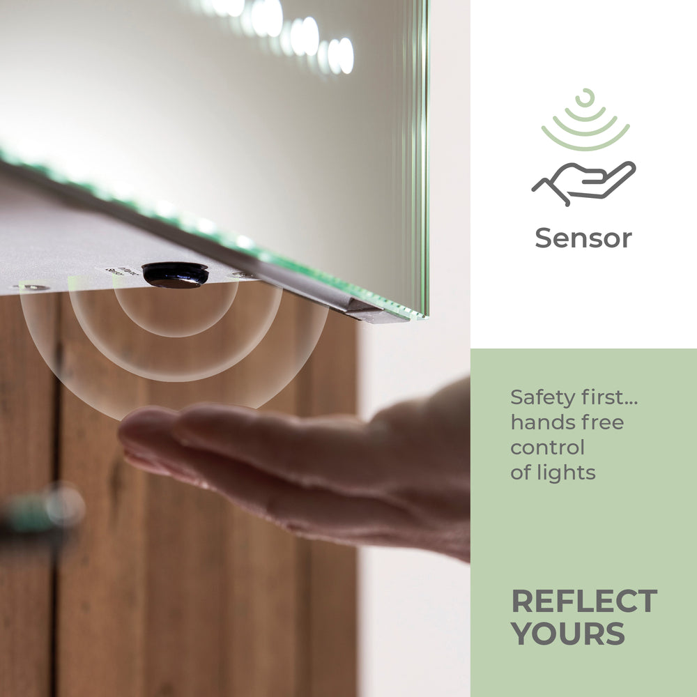 
                  
                    LED Illuminated Bathroom Mirror Cabinet CABM20 Size 60Hx65Wx13.5Dcm Slight Second, Packaging Worn - Mood Living 
                  
                