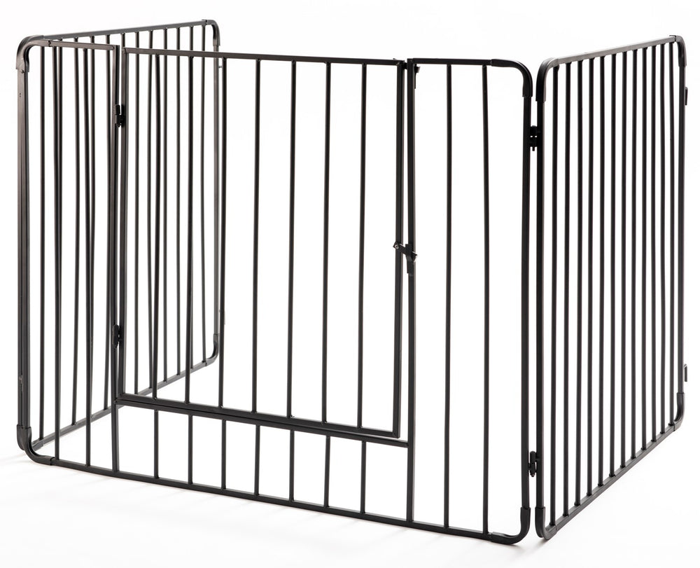 Vertical Bars Fire Guard Screen FS4001BK-M - Mood Living 