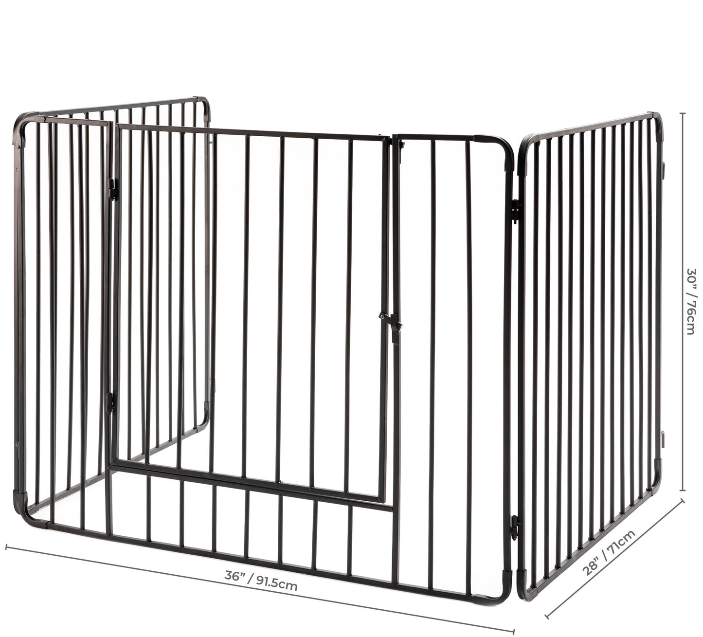 Vertical Bars Fire Guard Screen FS4001BK-M - Mood Living 