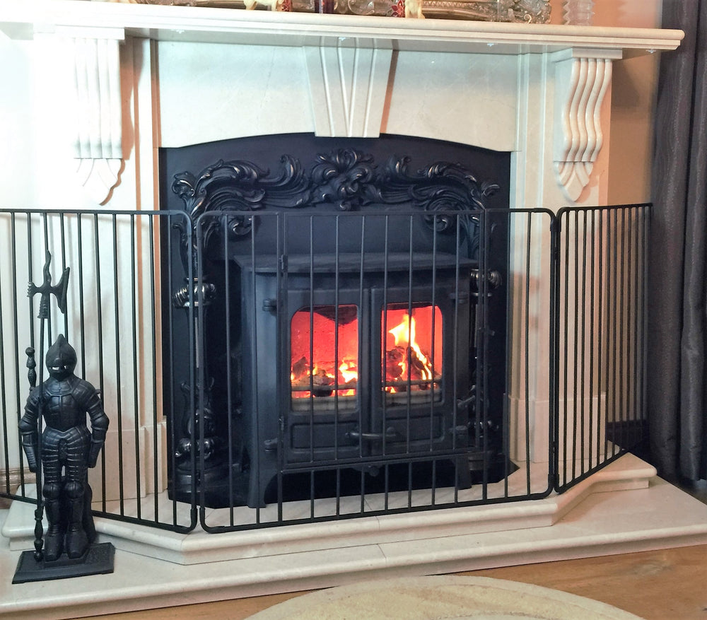 
                  
                    Vertical Bars Fire Guard Screen FS4001BK-M - Mood Living 
                  
                