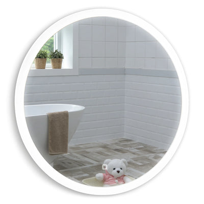 Ara LED Illuminated Bathroom Wall Mirror Warm/Cold LED's: Size-60HX60WX5.5Dcm LED43 - Mood Living 