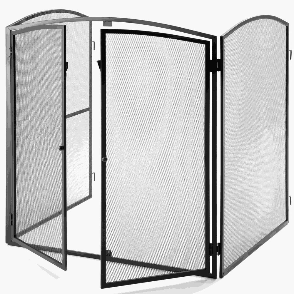 Superior Heavy Duty Fire Guard Screen Stove Screen H32 Plain 965BK - Mood Living 