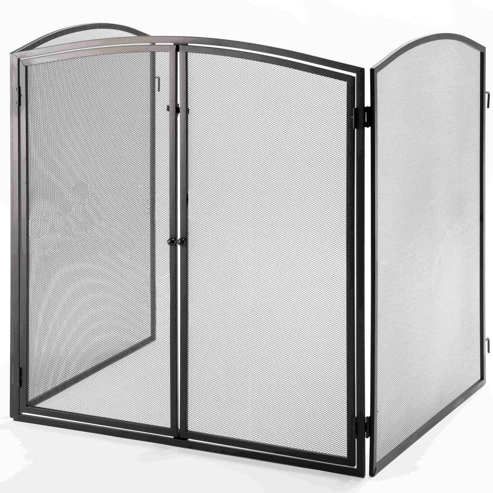 Superior Heavy Duty Fire Guard Screen Stove Screen H32 Plain 965BK - Mood Living 