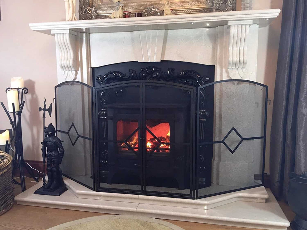 
                  
                    Superior Heavy Quality Fire Guard Screen Stove Screen H32" 955BK-M - Mood Living 
                  
                