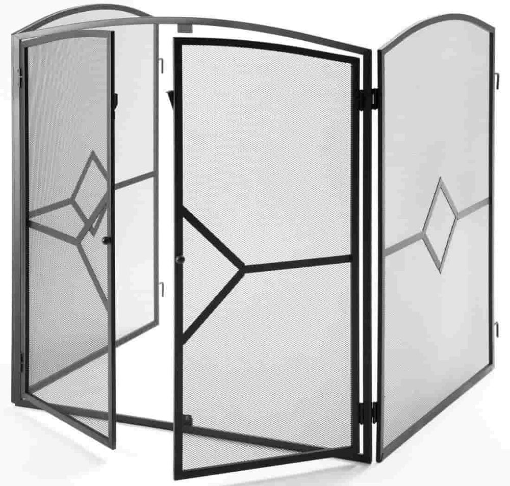 
                  
                    Superior Heavy Quality Fire Guard Screen Stove Screen H32" 955BK-M - Mood Living 
                  
                