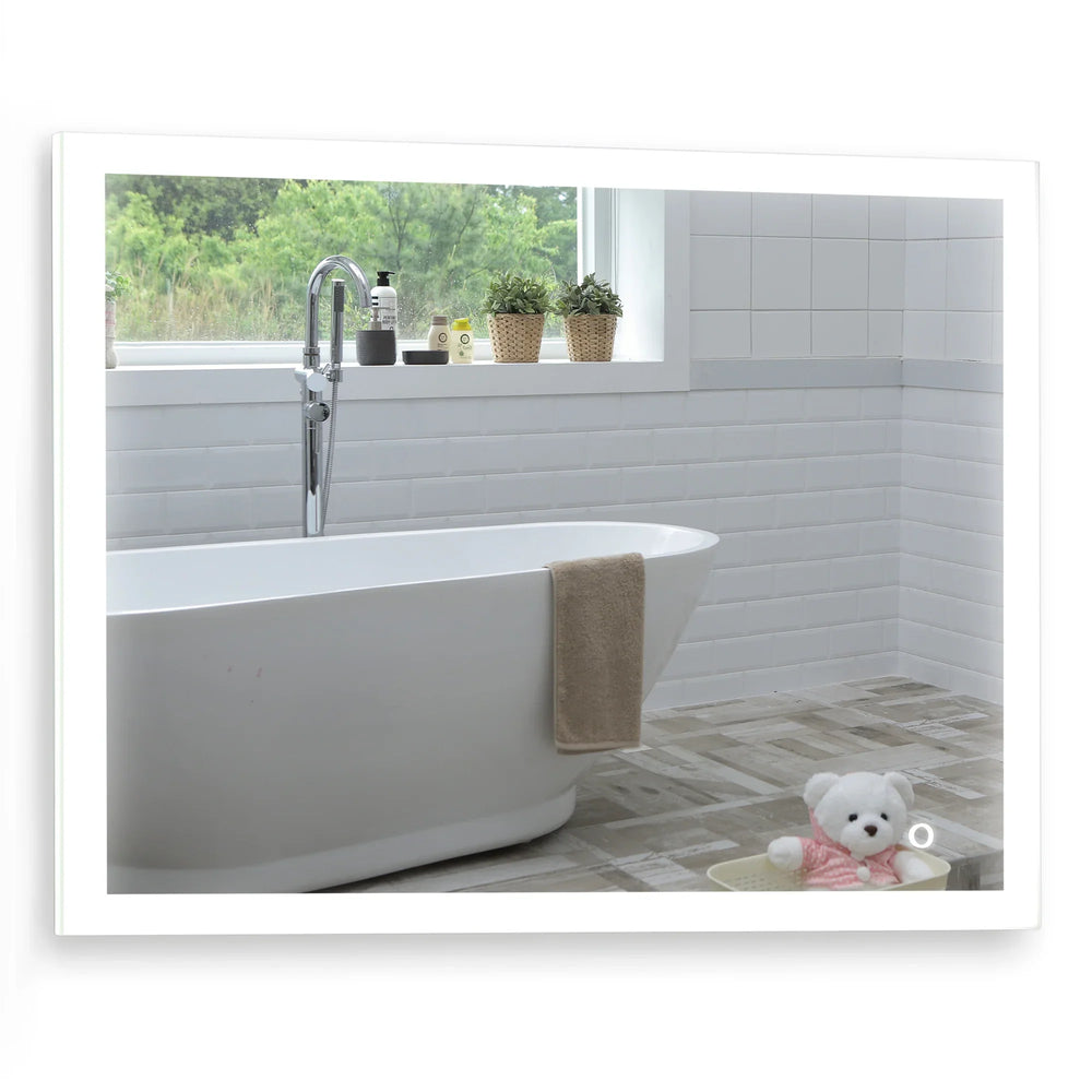 Aquarius LED Illuminated Bathroom Mirror Size-60HX80WX5.5Dcm (Reversible) YJ2538H - Mood Living 