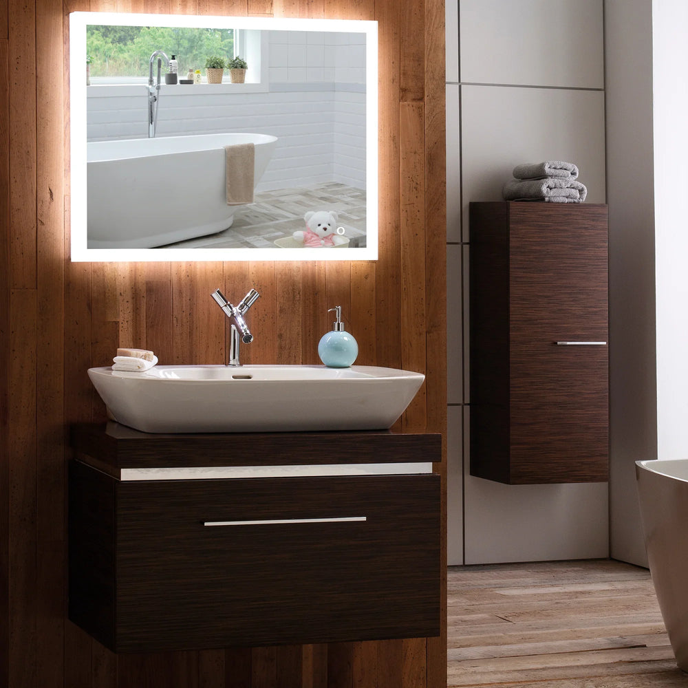 
                  
                    Aquarius LED Illuminated Bathroom Mirror Size-60HX80WX5.5Dcm (Reversible) YJ2538H - Mood Living 
                  
                